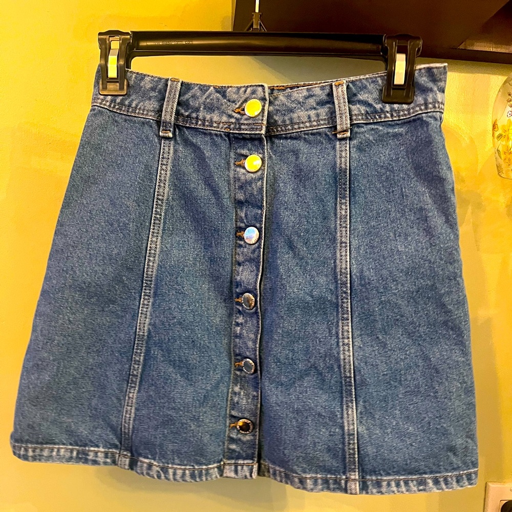 Denim Button Up Skirt